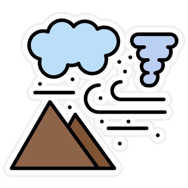 Vector sandstorm icoon vector afbeelding kan worden gebruikt voor natuurrampen