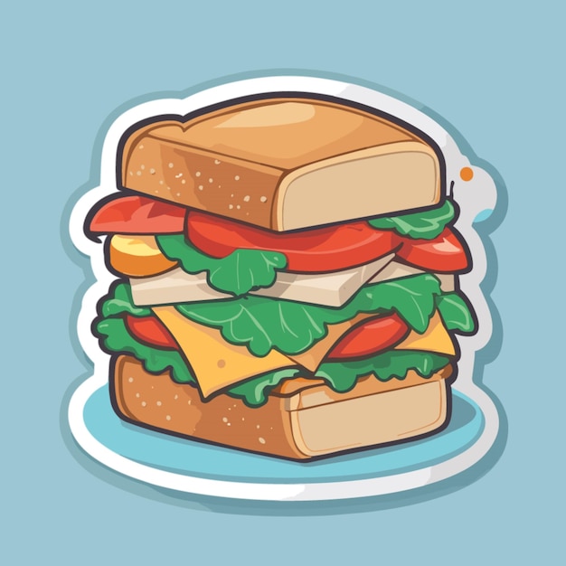 Vector sandwich cartoon vector