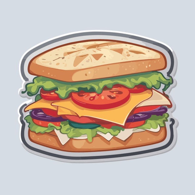 Vector sandwich cartoon vector