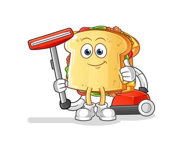 Sandwich clean with a vacuum  character vector
