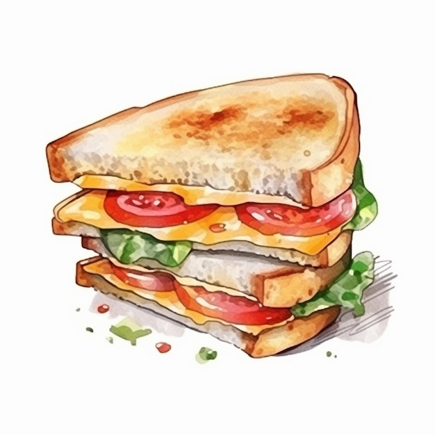 Vector sandwich food vector snack bread illustration lunch meal cheese fast burger isolated res