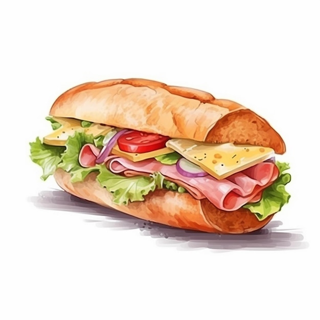 Vettore panino cibo vettore spuntino pane illustrazione pranzo pasto formaggio hamburger veloce isolato res