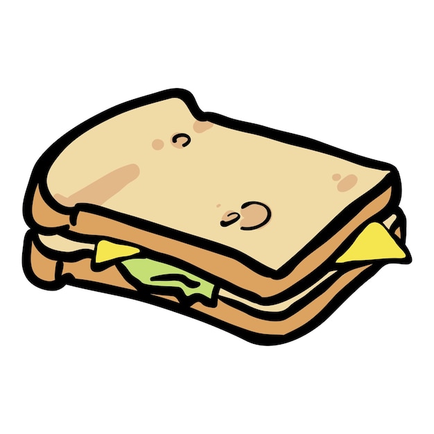 Sandwich Hand Drawn Doodle Icon