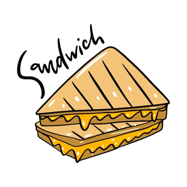 Sandwich hand drawn