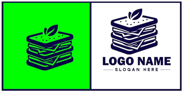 sandwich icon Sub Hoagie Grinder flat logo sign symbol editable vector