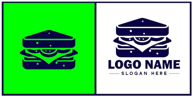 Vector sandwich icon sub hoagie grinder flat logo sign symbol editable vector