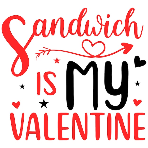 샌드위치는 내 발렌타인 svg 디자인입니다