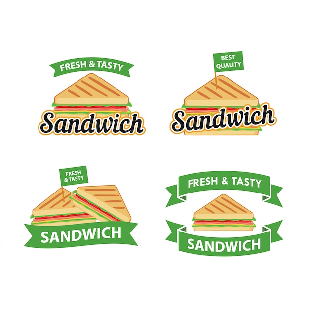 Panino logo design vettoriale