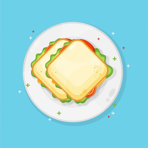sandwich on a plate