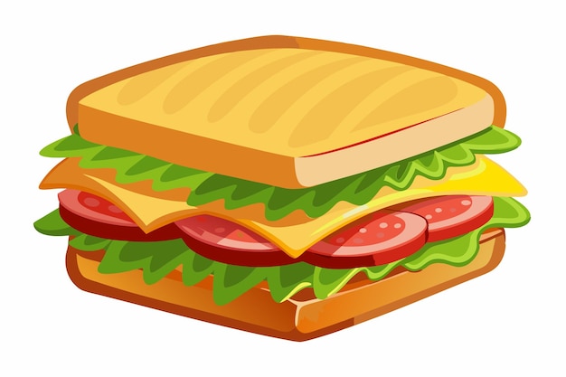 sandwich Vector en kleur Illustratie