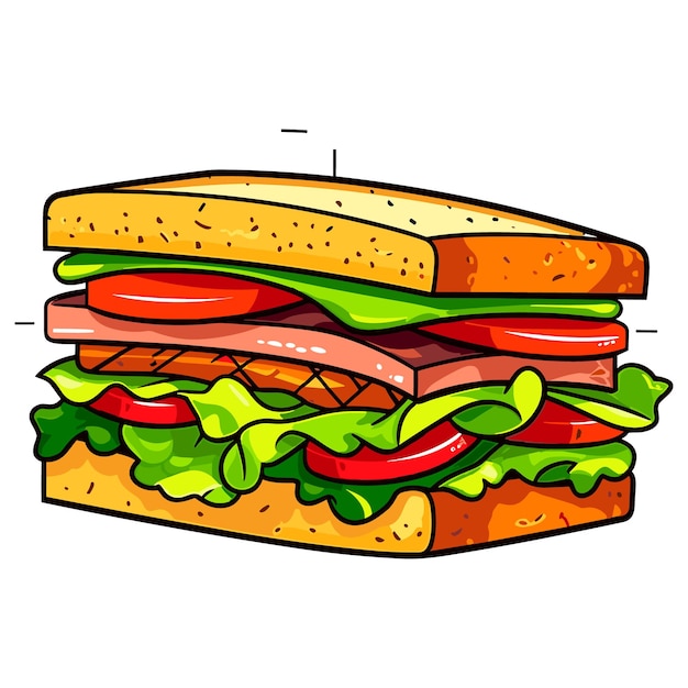 Vector sandwich vector illustration