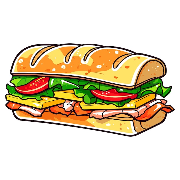 Vector sandwich vector illustration