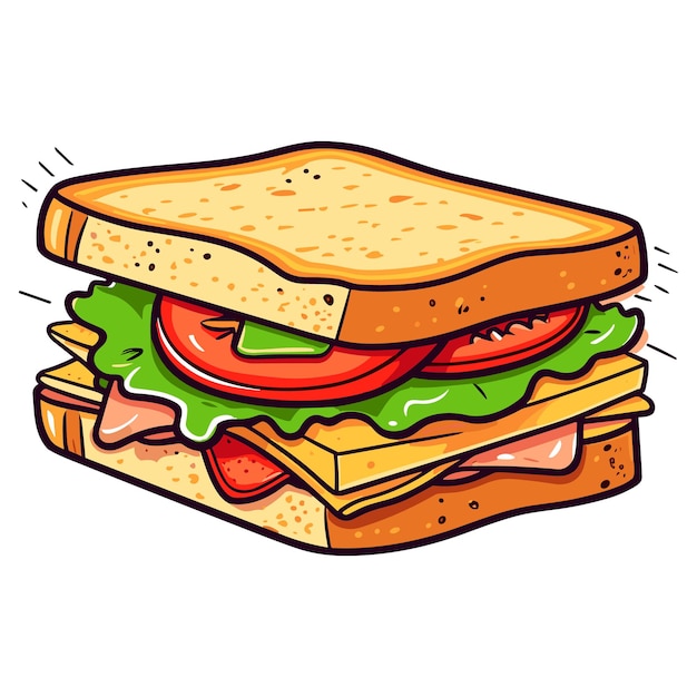 Vector sandwich vector illustration