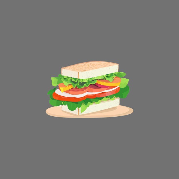 Vector sandwich vector sandwiches filled with vegetables