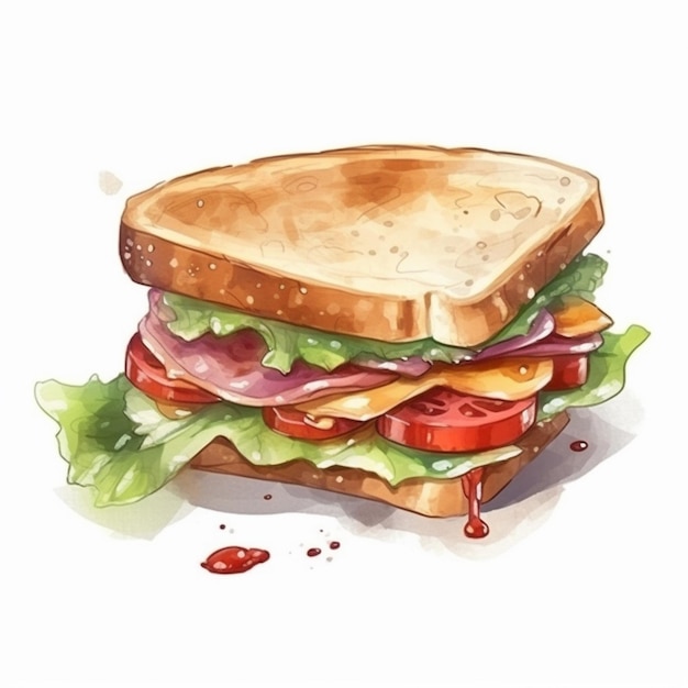 sandwich voedsel vector snack brood illustratie lunch maaltijd kaas snel hamburger geïsoleerde res