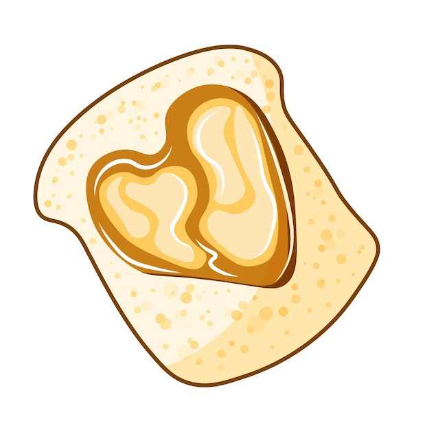 Panino con burro di arachidi. appetitoso.illustrazione vettoriale isolato su sfondo bianco.