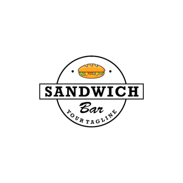 sandwichbar embleem logo ontwerp