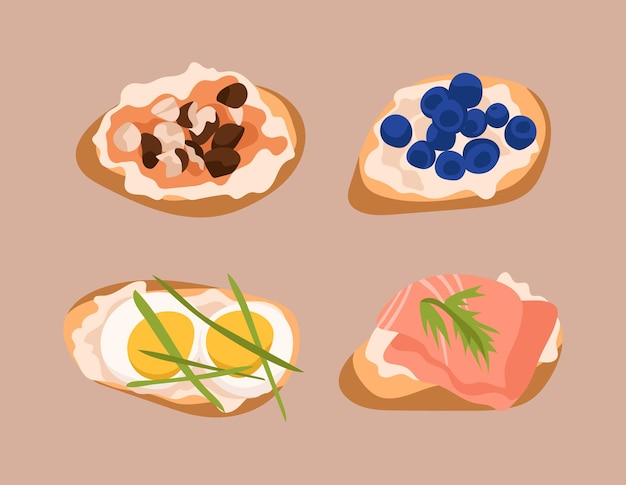 Vector sandwiches set