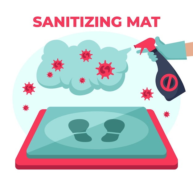 Sanitizing mat concept