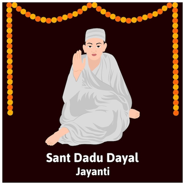 Sant dadu dayal jayanti vector illustration