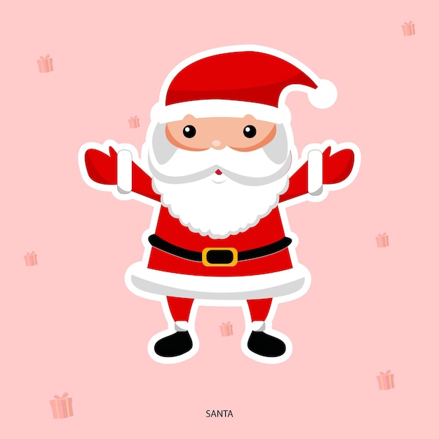 Vector santa 3d