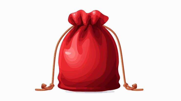 Vector santa bag christmas empty sack icon symbol design