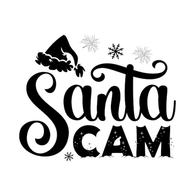 Vector santa cam santa svg christmas