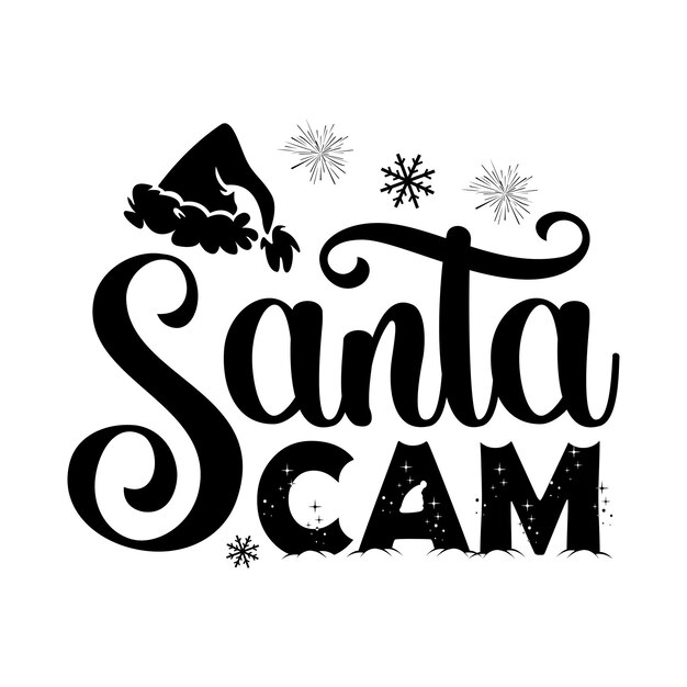 Vector santa cam santa svg kerstmis