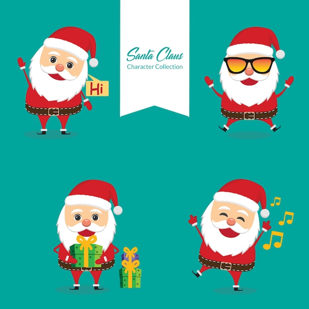 Santa cartoon character collection