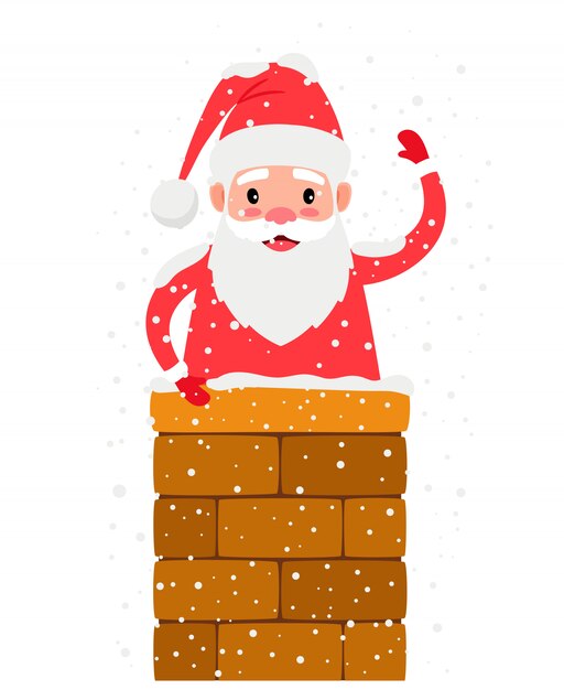 Santa in chimney