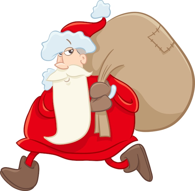 Santa sul cartone animato di natale