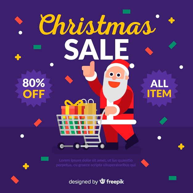 Santa christmas sale background