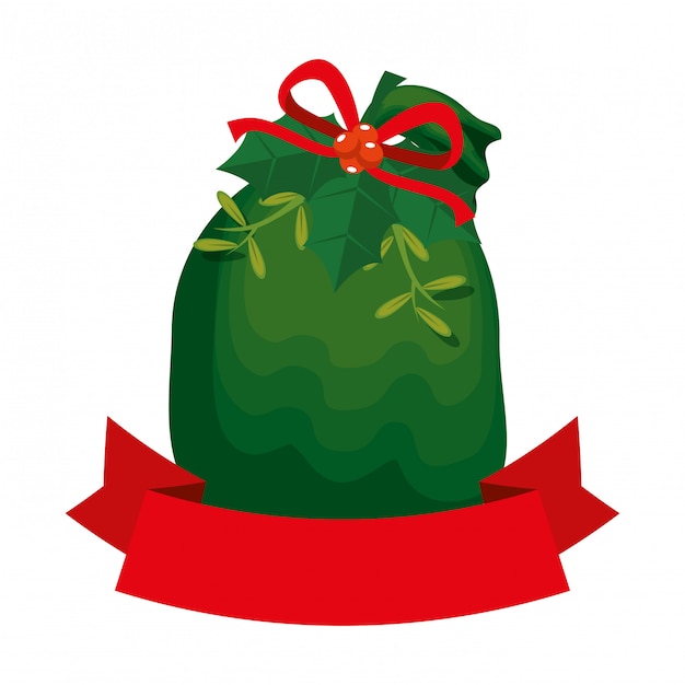 Santa claus bag icon