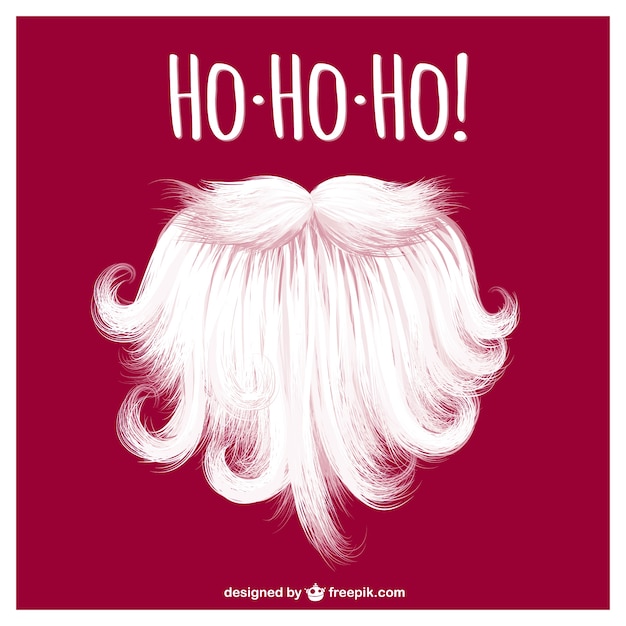 Santa claus beard vector