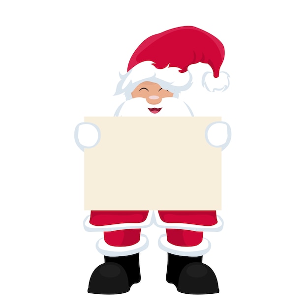 Vector santa claus bedrijf leeg poster