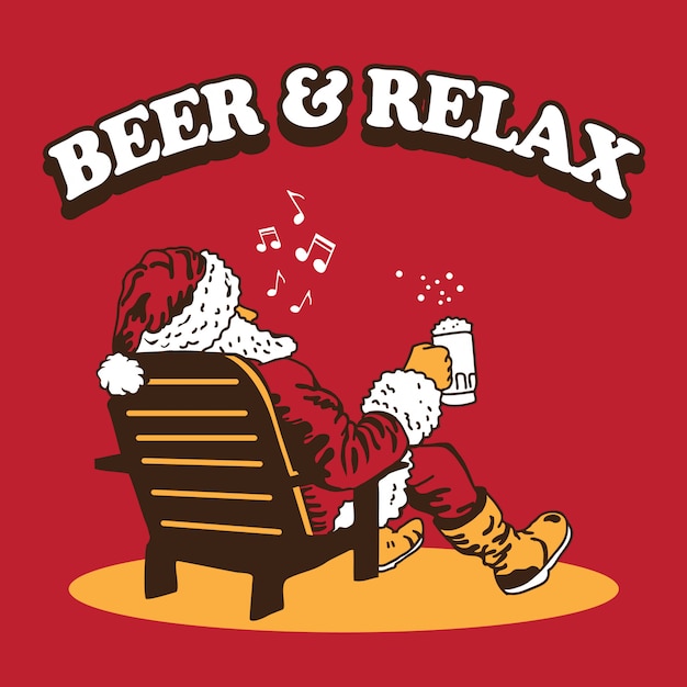 Santa claus beer en relax