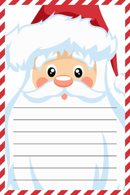 Disegno di carta di babbo natale per la lettera di natale