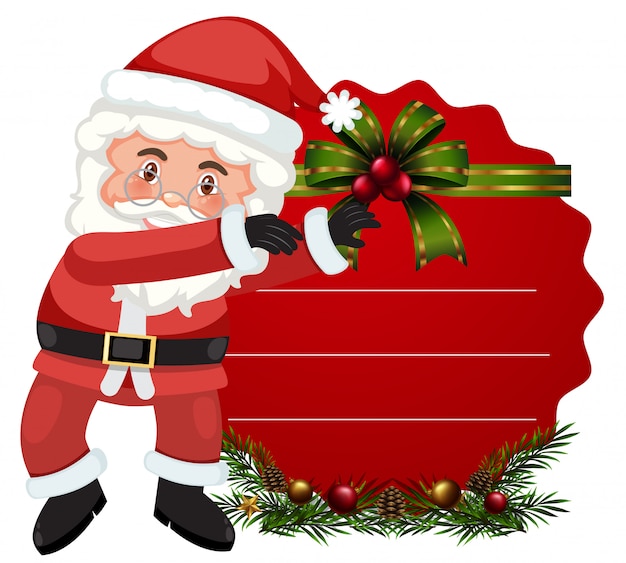 a santa claus card template