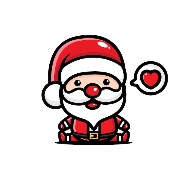 Vector santa claus cartoon illustration