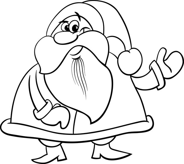 santa claus cartoon kleurboek