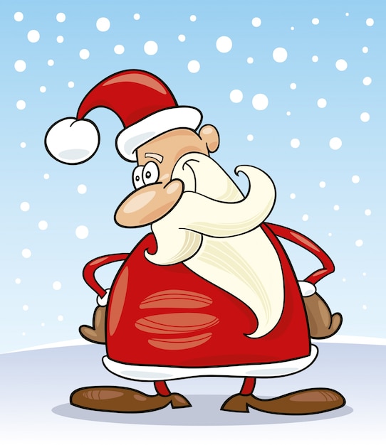 Vector santa claus cartoon