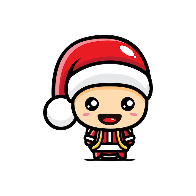 Santa Claus  character in cute style on white background