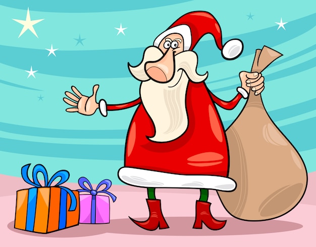 santa claus christmas cartoon illustration