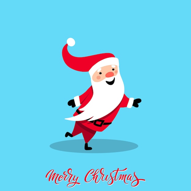 Vector santa claus for christmas and new year cheerful hand drawn santa vector illustration