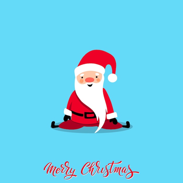 Santa Claus for Christmas and New Year Cheerful hand drawn santa Vector illustration