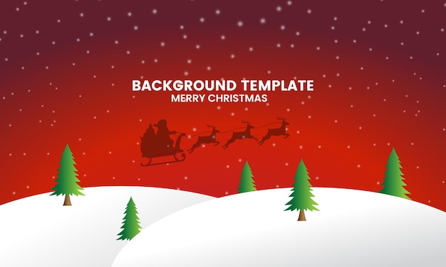 Santa claus Christmas with tree red background vector illustration