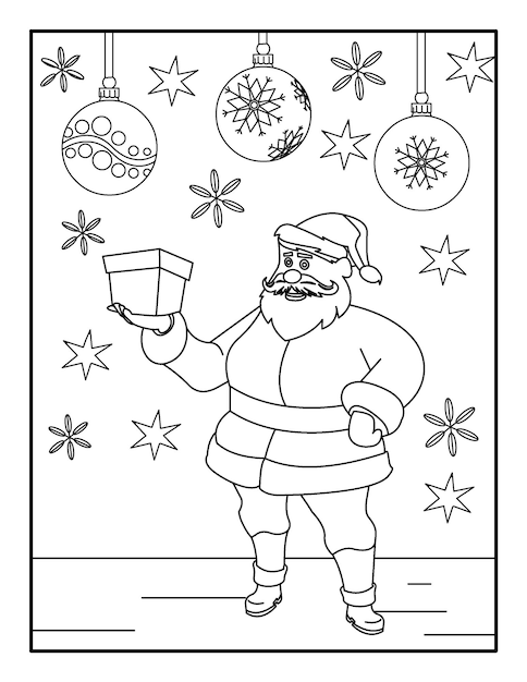 Santa Claus coloring page for kids