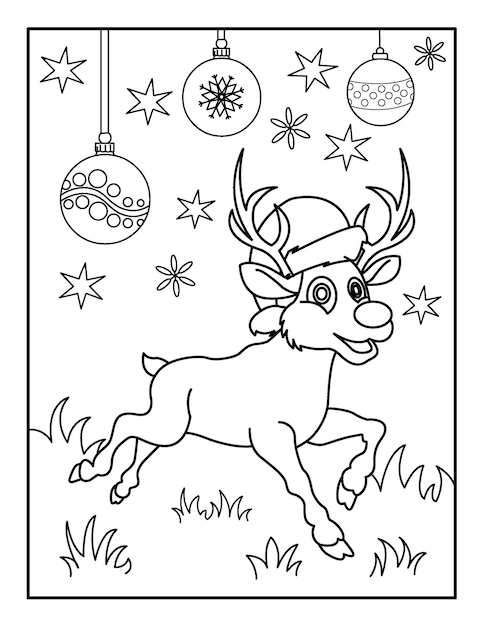 Vector santa claus coloring page for kids