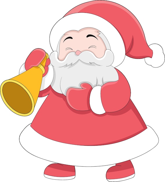 Santa Claus comes with a trumpet to enliven Christmas Eve