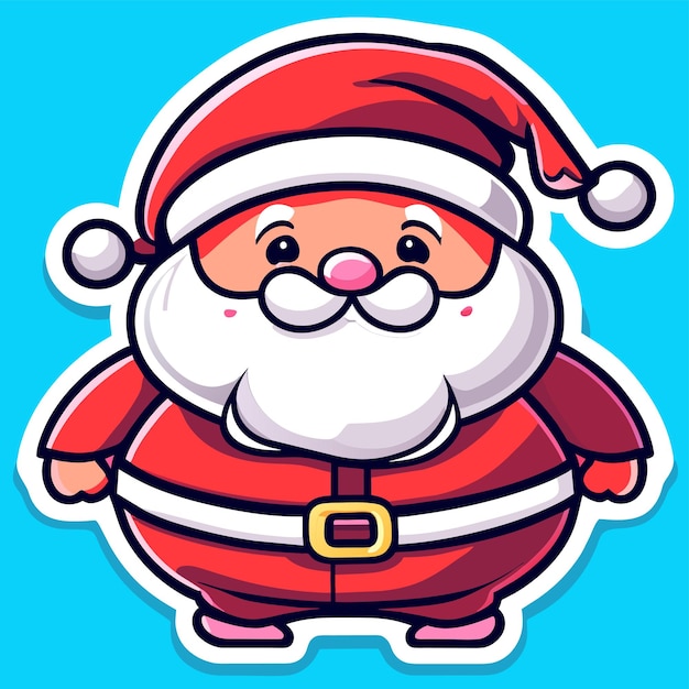 Santa claus cristmas hat hand drawn cartoon sticker icon concept isolated illustration
